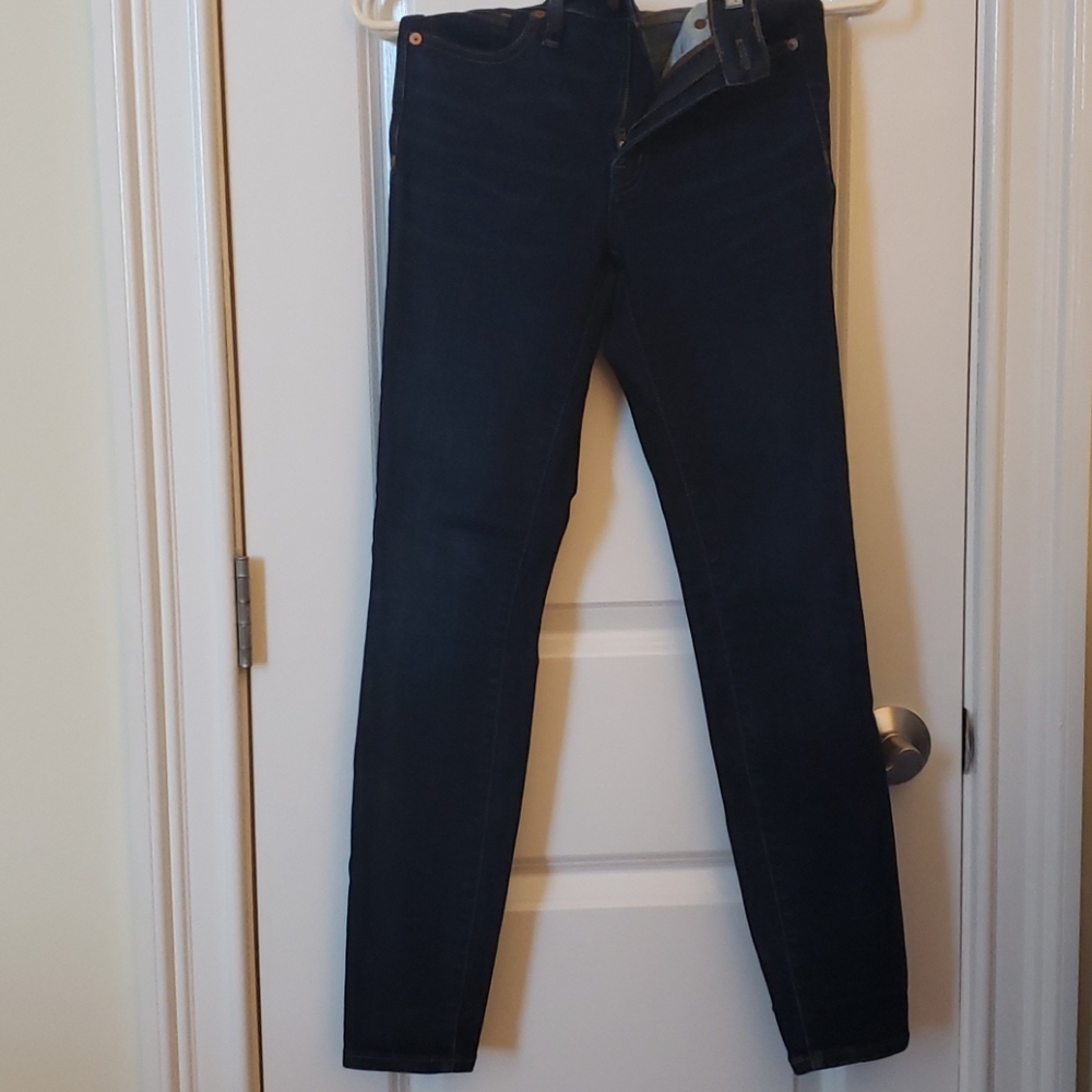 Madewell 9 inch High Rise Skinny Sz 24 dark blue - Picture 5 of 5